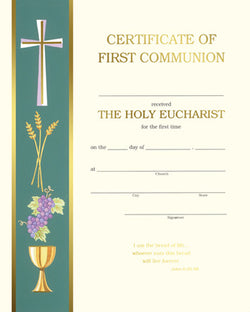 First Communion Certificate - FQXC103