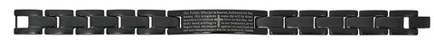 Black Stainless Steel Our Father Bracelet UZBR889