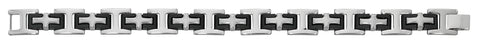 Black and Stainless Cross Bracelet UZBR890