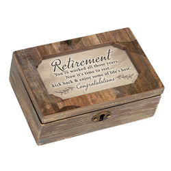 Wood Style Petite Decoupage Music Box Retirement- GPDDPTHOUR