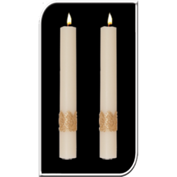Paschal Side Candles - Ornamented Sold As Pair