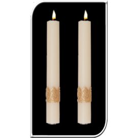Paschal Side Candles - Ornamented Sold As Pair