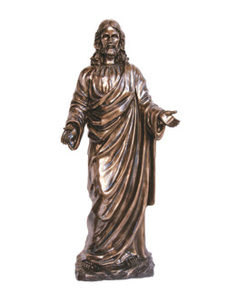 Welcoming Christ in cold cast bronze, 42" - ZWSRAWC42