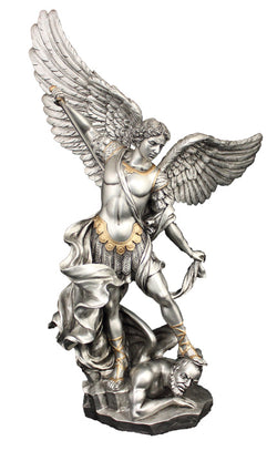Pewter Finish Saint Michael Statue - ZWSR71543PE