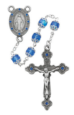 Blue Crystal Rosary - UZR607DF