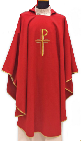 Assisi Fabric Red Chasuble - SO633R