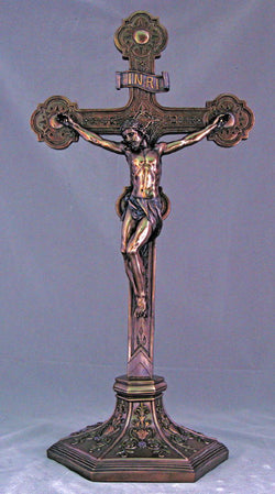 Ornate Crucifix 22.5" Bronze - ZWSR75543