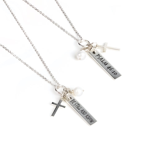 Be Still and Know Scripture Necklace - FRSS315