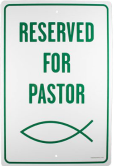 Reserved Sign for Pastor - AH152785