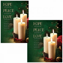 Hope, Peace, Love  Christmas Bulletin Cover - AJU3364