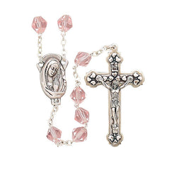 Pink Crystal Rosary-WOSR3968ROJC