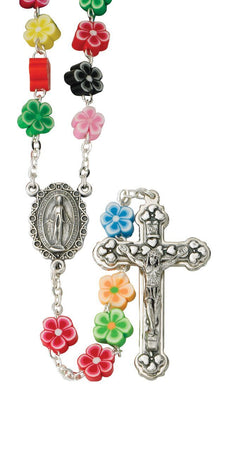 Flower Bead Rosary-WOSR3893JC