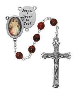 Red Divine Mercy Rosary - UZR218DF