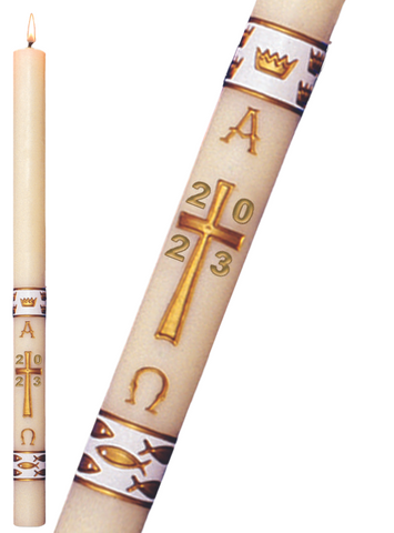 Paschal Candle - White Gloria